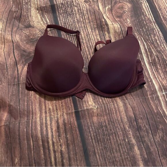 Women’s Victoria’s Secret Pink Lightly Lined Maroon Bra 36C - Picture 1 of 3